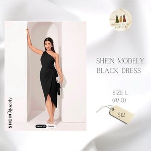 NEW 🛍️ SHEIN MODELY BLACK ONE SHOULDER DRESS 🛍️
NEW